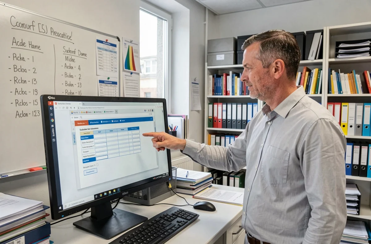 Administrateur scolaire guidant la saisie des évaluations sur le livret scolaire unique LSU académie de Versailles