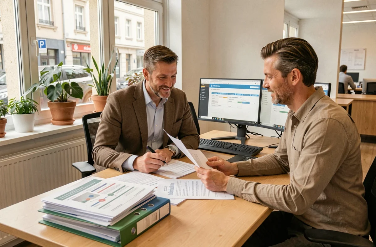 Consultants Emfor BFC travaillant sur des dispositifs de formation continue dans un bureau moderne